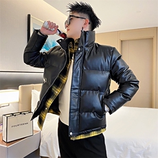AY89/特P138控178冬季社会小伙假两件工装百搭拼接棉衣男黑首1，男装棉衣，星座305B-1