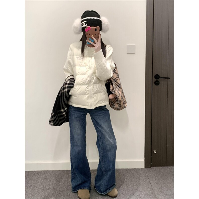 1506A/G78200/P89日系时尚温柔风拼接麻花立领棉服外套,男装棉衣,星座1506A