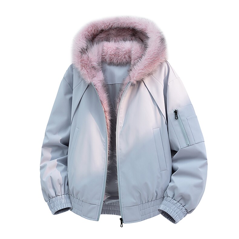 潮牌高街连帽座山雕羽绒服加绒保暖毛领男外套XZ309Y95718P235，男装羽绒服，星座309（原A406）