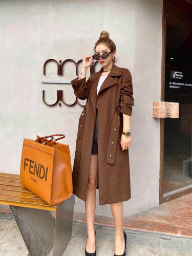 黑咖两色星空呢大衣，女装，静魅