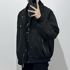 B221美式ins高街暗黑金属感宽松休闲外套上衣SY2303-P90控118，男装夹克，电商B221