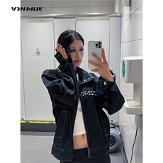 气质钉珠设计水洗竹节纹牛仔夹克百搭流行潮流新款日系JK4509-P78，男装夹克，星座208-5