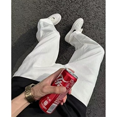 潮窄版阔腿直筒牛仔裤男女春秋季新款高腰宽松显瘦KA8072，男装休闲裤，星座1116A（原606A-3）