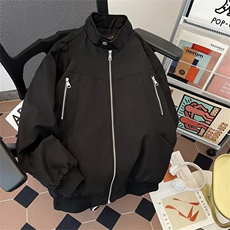美式街头简约工装春季男士休闲百搭飞行员夹克外套潮W6339-P66，男装夹克，星座412-2