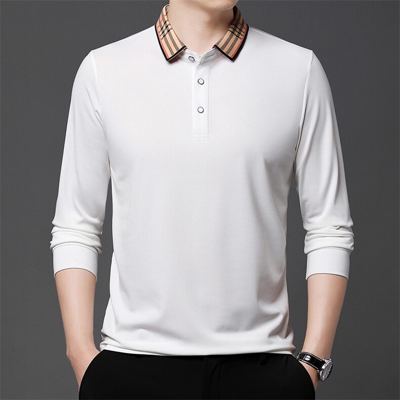春秋翻领上衣男潮宽松休闲打底衫长袖t恤无帽上衣服男BE88103-P45,男装Polo衫,星座1105-3