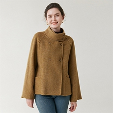 双面羊毛大衣女中长款新款高端小个子毛呢秋冬高级感外套，女装双面呢大衣，优远毛呢大衣