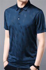 夏季男士2023新款短袖POLO衫休闲商务印花翻领上衣纯棉T恤男P120，男装T恤，钱塘6003A(原)4033A