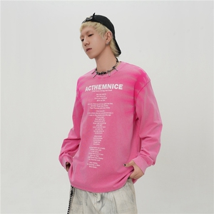 （300克双纱洗水）高品质美式潮牌胶浆印花长袖T恤 1015-CT15-P69图片