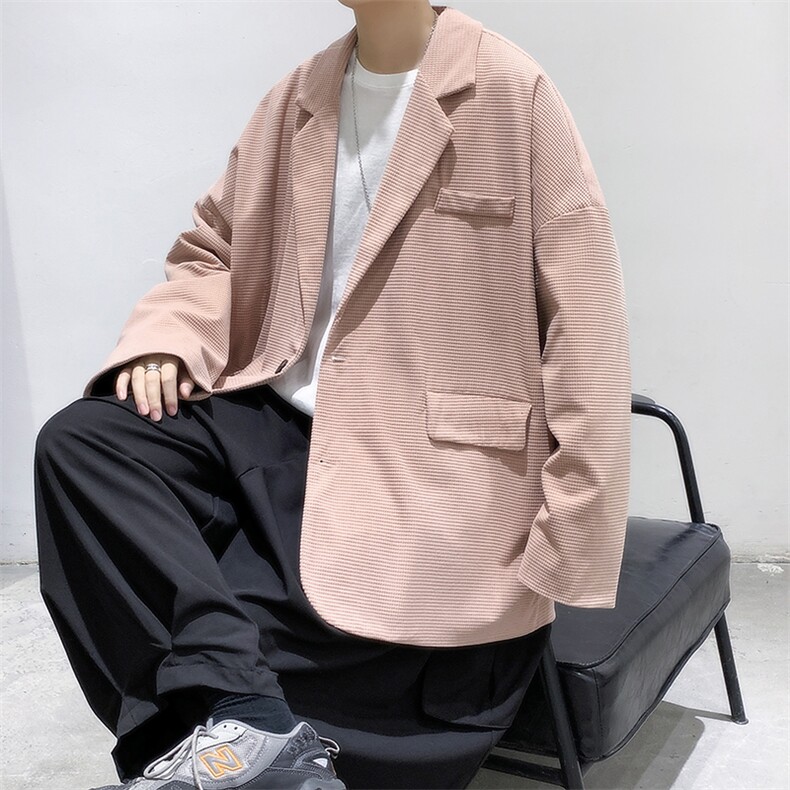 现货港风宽松小西装男西服外套KD401-P55,男装西服套装,电商D312-1