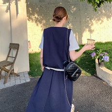 【现货】假两件拼接上衣套装裙女夏半身裙两件套A872P155K218，女装套装/套裙，2C269
