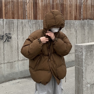 816B-MF816-P125 韩简约加厚高领连帽经典款棉服棉衣图片