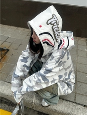 1506/W82751/P51美式双帽鲨鱼连帽卫衣拉链开衫原创男女外套，男装卫衣，星座1506