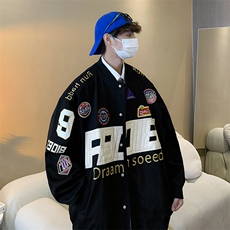 美式棒球服外套男春秋痞帅高街赛车服小众刺绣休闲夹克L2450-P65，男装夹克，星座1008