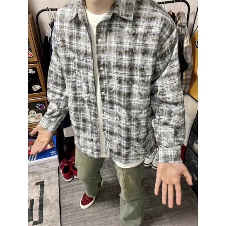 TC456-P45韩系扎染氛围感穿搭情侣衬衣外套,女装衬衫,星座617A-2