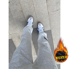 加绒加厚三条杠校服裤子男款秋冬三道杠卫裤-WK01-P45加绒55，男装休闲裤，星座1007（原301D）