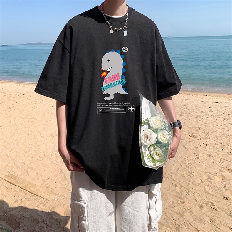 量大优供视频220克美式短袖t恤T3170得物直播有280克品质,男装T恤,电商A486
