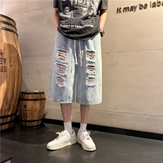 D2005-p45-控68现货宽松cleanfit牛仔裤七分裤黑暗，男装牛仔裤，星座116