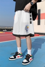 ！2023夏季冰丝男士太空人印花短裤运动中裤DK608P30，男装休闲裤，电商B220