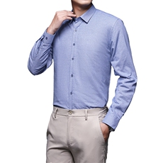 DYR620男士2023年冬季长袖羽绒衬衫商务休闲修身衬衣P120，男装衬衫，电商B360