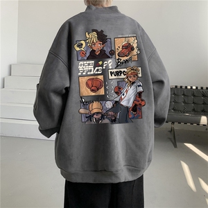 24春秋款美式复古麂皮绒飞行棒球服男女夹克外套JF3138-P80控108