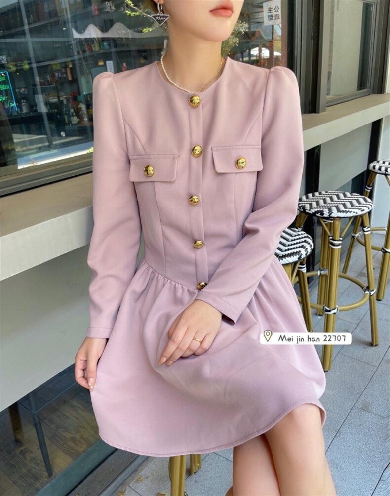 秋季连衣裙，女装连衣裙，美巾涵