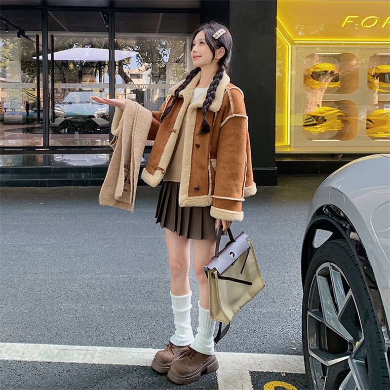 新款 现货主推皮毛一体外套9896-P185-K268图片