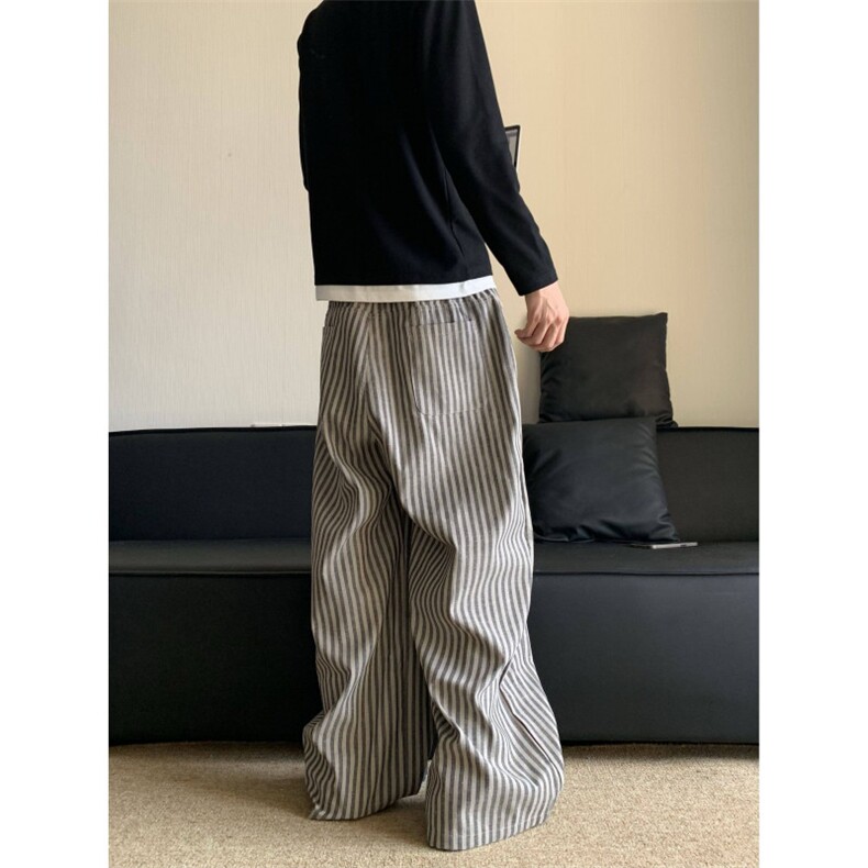 网图慎用美式复古条纹休闲裤子男士夏季薄款2025新款310A-U88-P35,男装休闲裤,四季星座310A