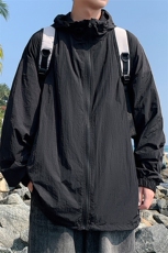 特批P45无差价夏季防紫外线UPF50+速干薄款登山夹克防晒服男J2600，男装防晒衣，电商A001-1