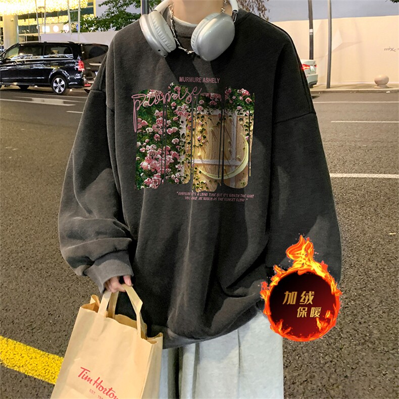 直播品质500克重磅美式做旧水洗卫衣H1337-常规特P45-加绒特P55,男装卫衣,电商A486