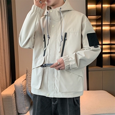 春季现货中性风大码户外夹克男连帽冲锋衣外套DSA157B-J152-P60，男装夹克，电商A157B