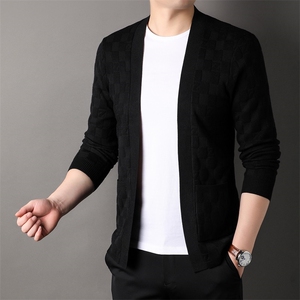 秋冬男士商务立领羊毛开衫上衣男装宽松保暖毛衣 HPA32320-P115图片