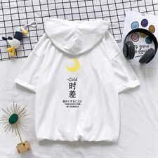 LD54047-P45连帽短袖t恤男大码胖子带帽五分袖中袖，男装T恤，电商A040
