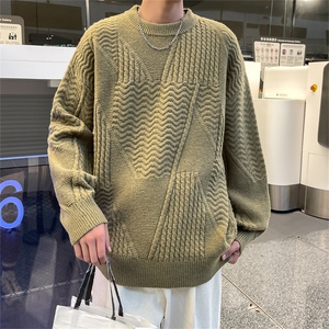 M8179/P65冬季毛衣男冬季慵懒?潮牌针织衫秋冬美式复古保暖外套图片