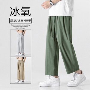 夏季薄款显高时尚百搭休闲裤冰丝轻薄透气长裤 6013特批31图片