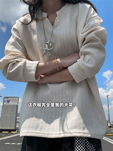 XZ809A/SYR32/特P25/控49   麦穗纹V领长袖长袖T恤卫衣图片