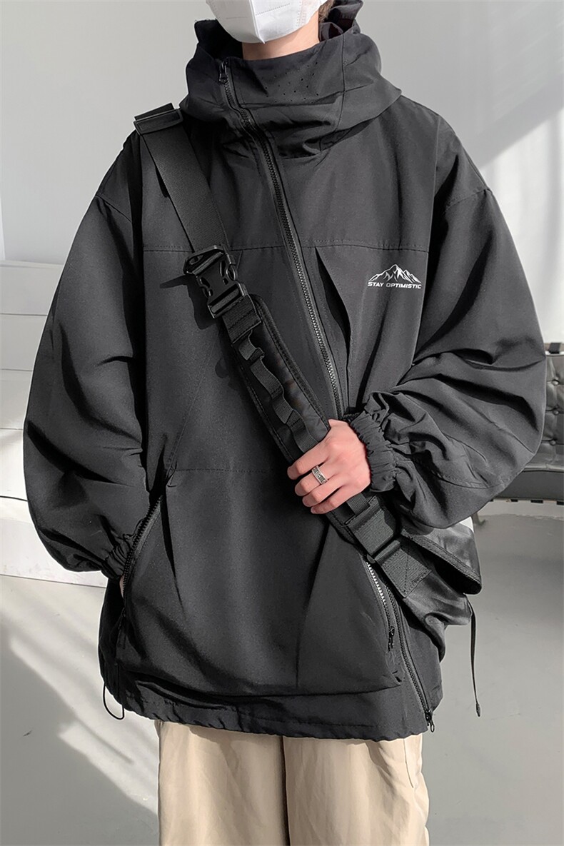 8XL-M特大码春季Cityboy宽松冲锋衣夹克男女上衣外套男JK1310P85,男装夹克,电商D206-1