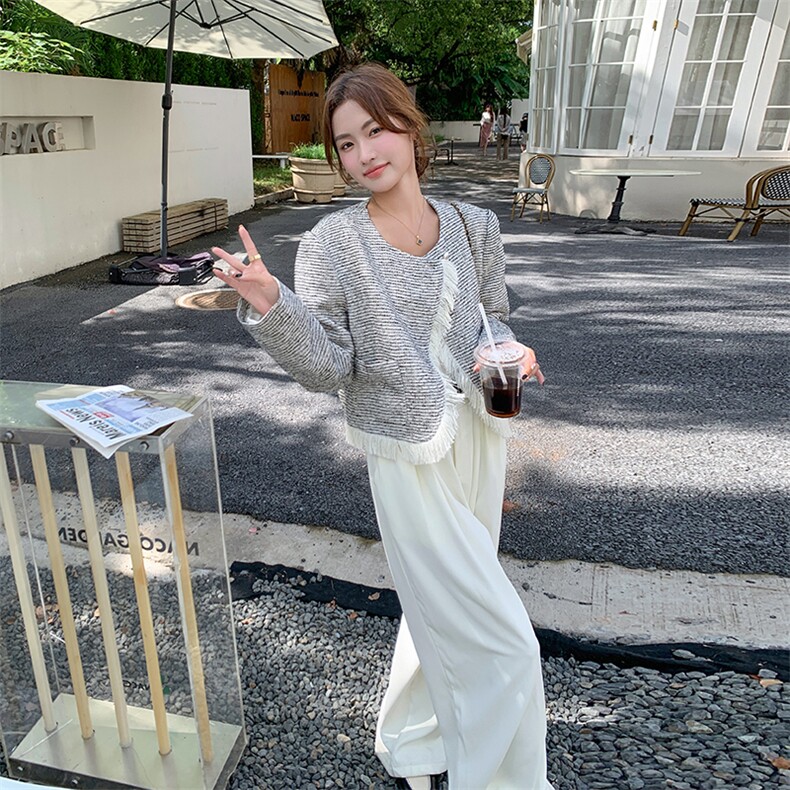 2023秋季新款小众设计感小香风短外套B190-82399-P125-K178,女装短外套,一九零