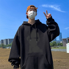 抖音得物供货可提供视频春装重磅美式宽松连帽卫衣DL2456，男装卫衣，电商A486-1