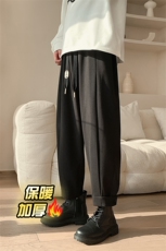 搭配马丁靴的裤子男春秋季青少年痞帅高级感西装裤垂感九分休闲裤，男装休闲裤，电商C305A