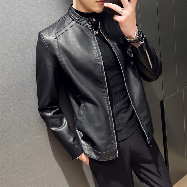 BN603钱塘2020-2时尚休闲冬季厚款加绒中年男士皮衣外套P93,男装皮衣,钱塘207-2