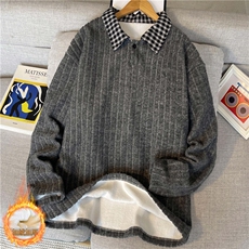 现货！美式加绒Polo衫男女款秋冬长袖T恤上衣-LK80222JR-特批35，男装T恤，电商A061