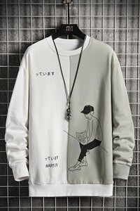 2021春装新款潮流宽松卫衣男装韩版帅气打底上衣服DS982T图片