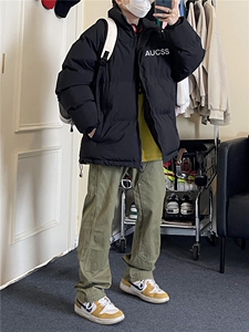 美式高街潮流新款加厚保暖外套宽松休闲棉服JK23549特批65控108图片