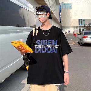 青春流行标准圆领潮时尚潮牌男夏季城市风貌T恤T531P25图片