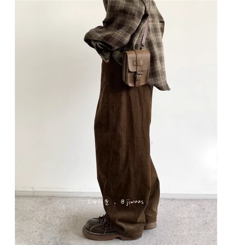 日系复古灯芯绒休闲裤男女中性宽松阔腿工装长裤513ACK2683P43,男装工装外套,星座513A
