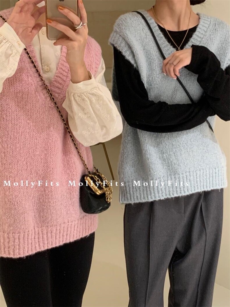 羊羔绒毛马甲。集美出街你穿。，女装马甲，molly fits