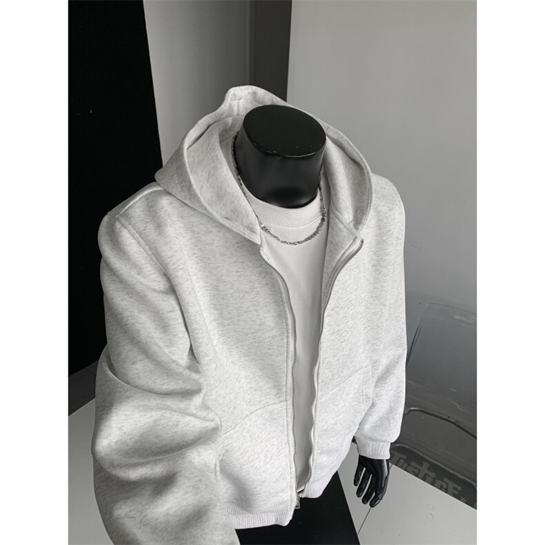 WY806-尺码M-3XL-P48-cleanfit重磅硬挺连帽衫美式拉链开衫卫衣,男装卫衣,星座1811B