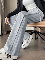 微喇休闲裤秋季新款弹力大码胖mm梨形身材显瘦高腰运动卫裤，女装休闲裤，云美莎专业女裤-全店现货