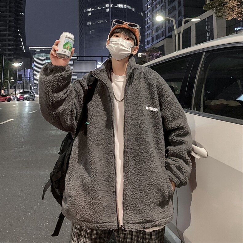 大码M-3XL羊羔绒外套男冬季加厚潮牌ins2021新款服W2266-P47,男装棉衣,星座512-4