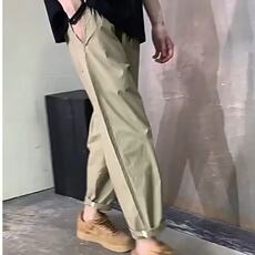 夏季新款直筒九分裤男士休闲裤宽松弹力男装9分薄裤子男裤潮，男装休闲裤，星座506A